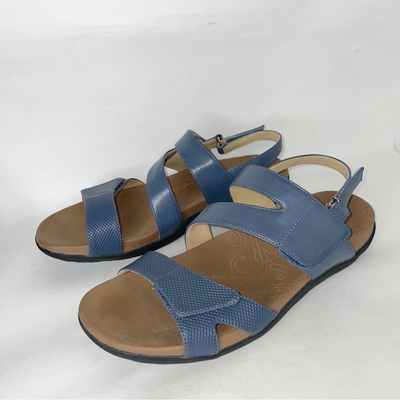 Rockport Shoes - Rockport Ridge Asymmetrical Blue Ankle Strap Sandals Women's Size 9.5